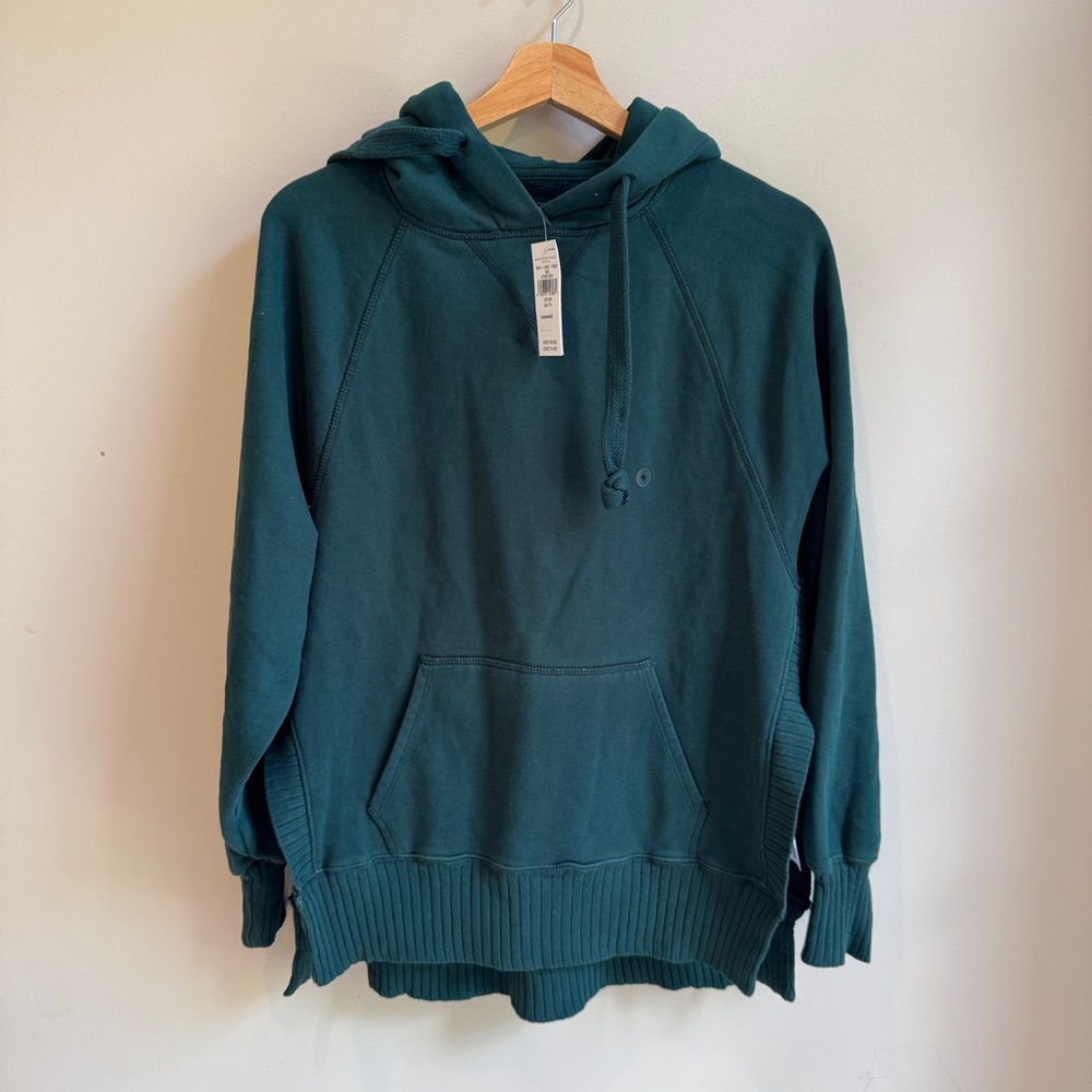 NWT American Eagle Women's Cozy Fleece Hoodie Pullover Kangaroo Pocket Green XS